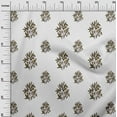thumbnail image 2 of oneOone Cotton Silk Fabric Leaves & Floral Block Print Fabric By The Yard 42 Inch Wide, 2 of 4