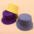 thumbnail image 2 of COCOpeaunt Double-sided Wearing Cap Solid Color Bucket Hat Men Women Sun Hat Reversible Fisherman Hat Summer Panama Cap Sun Fishing Gorros, 2 of 6