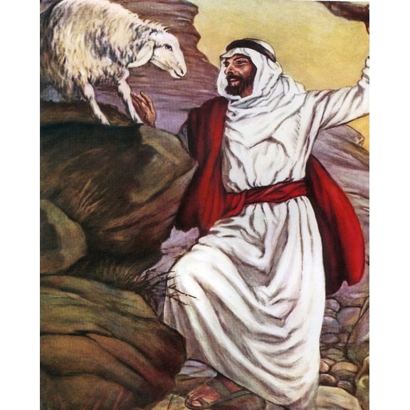 Catholic print picture - Good Shepherd C- 8" x 10" ready to be framed