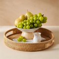 thumbnail image 4 of Rattan Serving Tray 30cm, Woven Serving Trays with Handles, 4 of 5