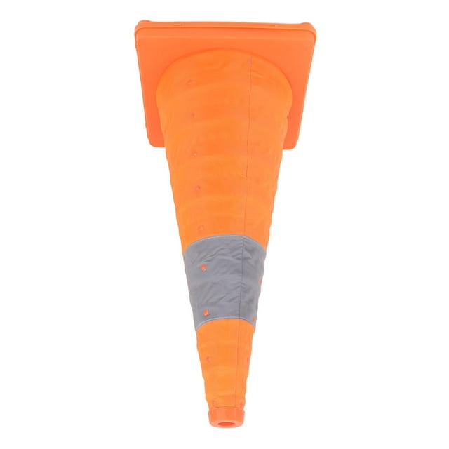Cono De Seguridad Para El Tráfico De Automóviles, Cono De Seguridad Para El Tráfico Plegable Elástico Advertencia De PE Resistente Al Desgaste Con Collar Reflectante Para La