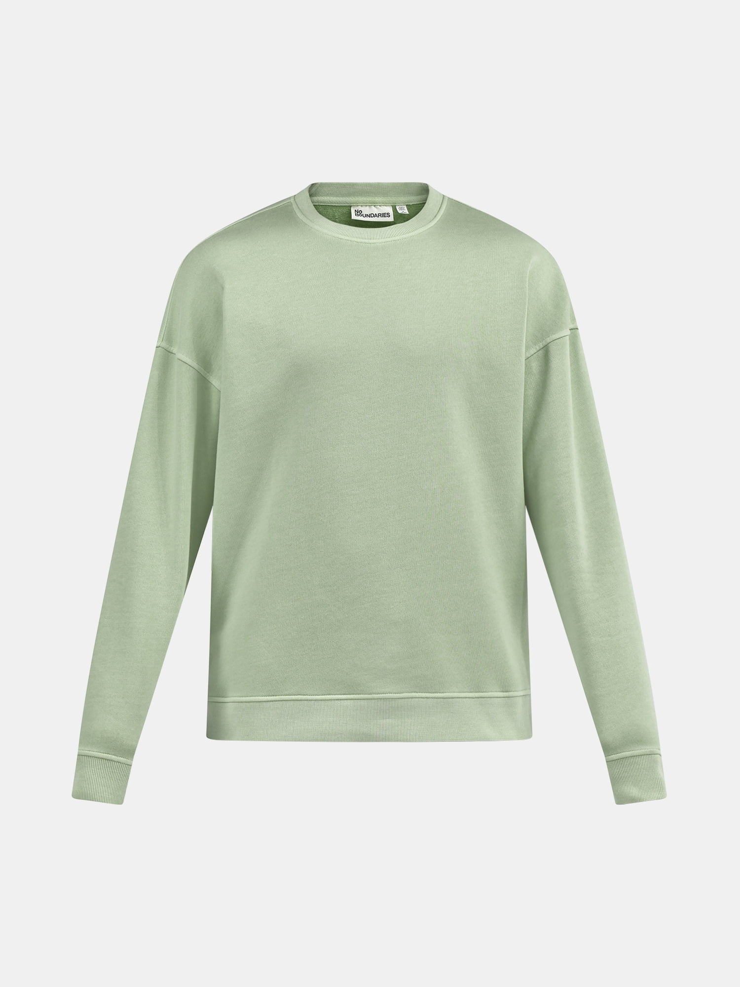 No Boundaries All Gender Fleece Crewneck Sweatshirt with Long Sleeves, Men's and Big Men’s