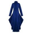 thumbnail image 5 of Leodye Robe Médiévale à la Mode et Confortable pour Femmes, Queue-de-Pie, Ourlet Irrégulier, Haut long Rétro Bleu 6(m), 5 of 5