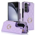 thumbnail image 2 of ELEHOLD for Samsung Galaxy Z Fold 6 Wallet Case,Luxury Premium Diamond Leather Rotatable Ring Credit Card Cash Slot Magnetic Clasp Kickstand Shockproof Protective for Samsung Galaxy Z Fold 6,Purple, 2 of 7