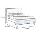 thumbnail image 5 of Platform Style Square Tufting Queen Bed with Rounded CornersBrown and Gray - Saltoro Sherpi, 5 of 5