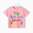 thumbnail image 3 of Camiseta de verano de manga corta con estampado sencillo para bebés y niños, de algodón, para exteriores, para niños y niñas, 3 of 5