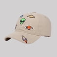 thumbnail image 4 of CYRBOKO Cotton, Breathable Soft Top Adjustable Cotton Baseball Caps for Kids Beige Size 2-6 T, 4 of 5