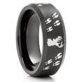 thumbnail image 2 of Buck Wedding Ring,Buck Ring,Black Tungsten Wedding Ring,Deer Hunter Ring,Deer Hunter Wedding Band,Black Ring,Anniversary, 2 of 3
