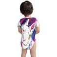 thumbnail image 3 of Yiaed Colorful Bulldog Print Infant Climbing Short Sleeve Onesie One-Piece Baby Bodysuit Clothes 0-12 Months -6 Months, 3 of 6