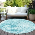 thumbnail image 6 of Addison Rugs Chantille Indoor/Outdoor Transitional Organic Teal Washable Round Rug, 8' x 8', 6 of 6