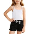thumbnail image 2 of WAVSUF Girls Cotton Outfit Sets, Square Neck Tank Tops and Elastic Waist Shorts Kids Summer Casual Comfort Clothes 2 Piece White 3, 2 of 9