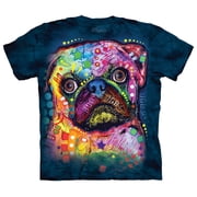 Blue Cotton Russo Pug Design Novelty Parody Adult T-Shirt NEW