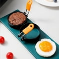 thumbnail image 2 of Shoreew Egg Ring Heart Circle Flower Star Shapes Non-Stick Foldable Handle Egg Mold for Frying Eggs English Muffins Breakfast Sandwich Burger Maker Kitchen Gadget, 2 of 7