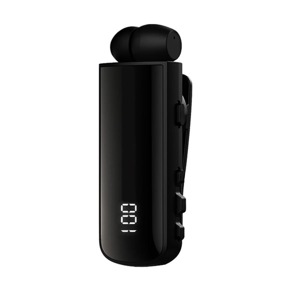 Auriculares retráctiles con clip para auriculares inalámbricos, emparejamiento automático, recargables, auriculares inalámbricos con un solo clip para