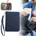 thumbnail image 2 of Protective Passport Holder, Multifunctional Travel Document Pouch, Portable Zipper Passport Wallet for Cards, Cash and Travel Essentials(Dark Blue), 2 of 4