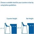 thumbnail image 6 of Abble 24 in. Kitchen Indigo Faux Leather Upholstered Counter and Bar Stool(Set of 2), 6 of 6