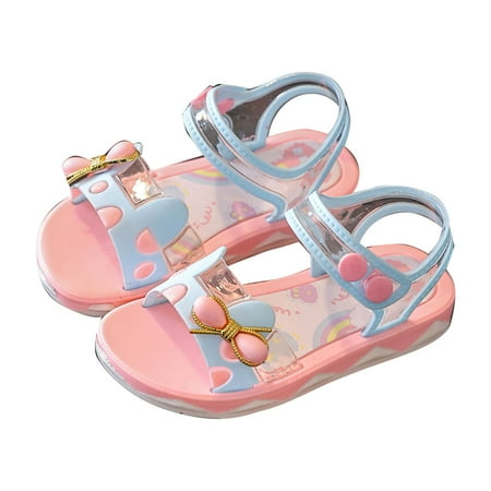 

Pimfylm Toddler Platform Sandals Girls Toddler Girl Open Toe Flat Sandals Summer Casual Dress Shoes Blue 8
