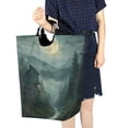 thumbnail image 4 of Yayeee Freestanding Laundry Hamper with Handle Collapsible Large Storage Basket for Clothes, Forest House, 4 of 7