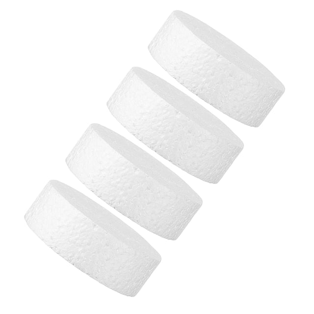 OULII 4Pcs Round Foam Cake Dummy for Bakery Display Decorating Practice Professional Users .9In