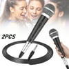 TSV Professional Handheld Microphone, 2pcs Wired Dynamic Microphones, Portable Dynamic Mic System With 10ft Cable, 1/4" Socket for Karaoke Singing Machine, Speaker, Amp, Mixer, Speech, Wedding