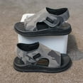 thumbnail image 5 of WUANDIXFA Camo Sandals for Boys Breathable Stylish Toddler Boys Water Shoes (Grey, 7), 5 of 5