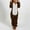 Coffee, variant on Women Long Sleeve Hooded Jumpsuit Pajamas Casual Winter Warm Rompe Sleepwear