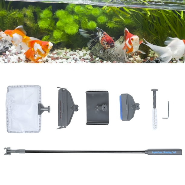 Estink Aquarium Cleaning Kit, Scraper Aquarium Cleaning Tool Net Pocket Fish Tank Brush Rod For Fish Plant Glass Tank For Glass Aquariums And Home Kit