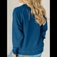 thumbnail image 4 of Sudadera Informal de Larga con Cuello Redondo para Mujer, Sudadera Holgada Azul Oscuro M, 4 of 8