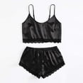 thumbnail image 3 of Lindreshi Lingerie Sets for Women 2pc Set Lingerie Silk Underwear Sleepwear Underwear Pajamas Satin Lace, 3 of 9