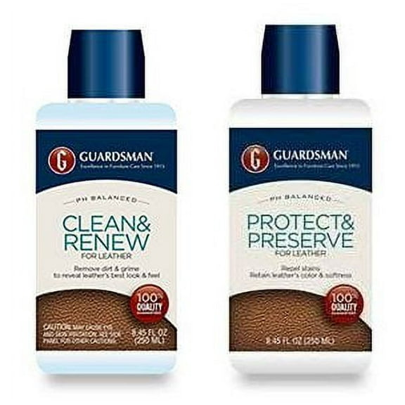 Guardsman Leather Cleaner and Protector Bundle - Stain Resistant - 2 Piece