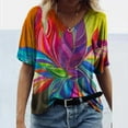 thumbnail image 2 of T-Shirt à Manches Courtes à Manches Courtes et Manches Courtes pour Femmes, 2 of 3