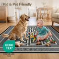 thumbnail image 4 of ODIKA 5'x7' Ultra-Soft Area Rug, Greek Key Fret Design With Classical Meander Border And Maze Motif None Washable, Bare feet friendly, Silk-Touch for Bedroom Home office, 4 of 7