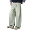 thumbnail image 2 of Baggy Jeans for Men Wide Leg Vintage Elastic Waist Denim Pants Comfort Street Workwear Classic Jeans Trousers Light Blue XXL, 2 of 9