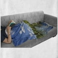 thumbnail image 6 of Lake Theme Soft Flannel Fleece Throw Blanket, Illustration of Docks in Ontario Canada Cottage Countryside Natural Feels, Cozy Plush for Indoor and Outdoor Use, 50" x 60", Multicolor, by Ambesonne, 6 of 6