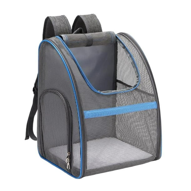 Mochila porta mascotas Gloria grande para gato perro conejo Gris azul