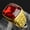 Golden red, variant on Men's Stainless Steel Ring with Artificial Gemstone Square Inlay Geometric Statement Ring Band Jewelry Gift for Him Steel Black Golden Red Yellow Blue