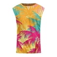 thumbnail image 5 of Men's Casual Tank Tops Beach Hawaiianss Boho Print Sleeveless Muscle Tees Cool Workout T Shirts Fitness Vest Athletic Shirts, 5 of 5