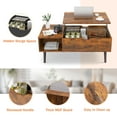 thumbnail image 2 of CONCETTA Coffee Table, Lift Top Small Coffee Table with Adjustable Shelf and Storage Compartment for Apartment, Reception Room, Living Room, Rustic Brown, 2 of 8