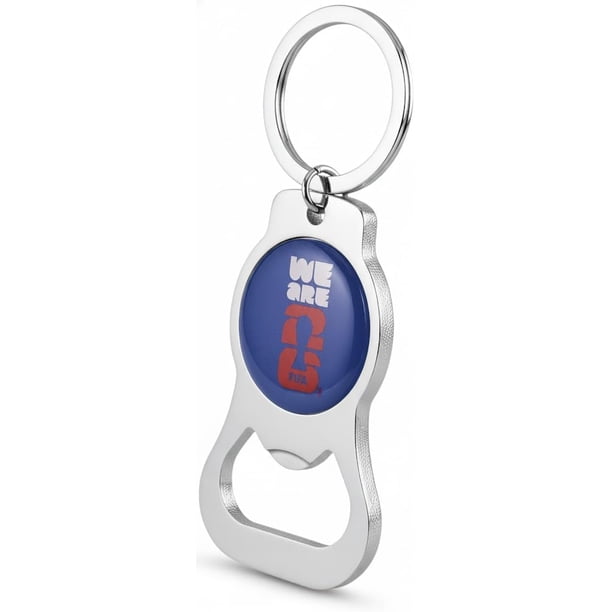 Yanonmyfd Official FIFA World Cup 2026 Edition - Trophy Metal Bottle Opener Keychains with Enamel Inlay Logo,Red White & Blue
