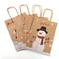 thumbnail image 4 of 12 bolsas de papel Kraft navideñas creativas, bolsas de regalo de Navidad, bolsas de papel portátiles para embalaje navideño, 4 of 5