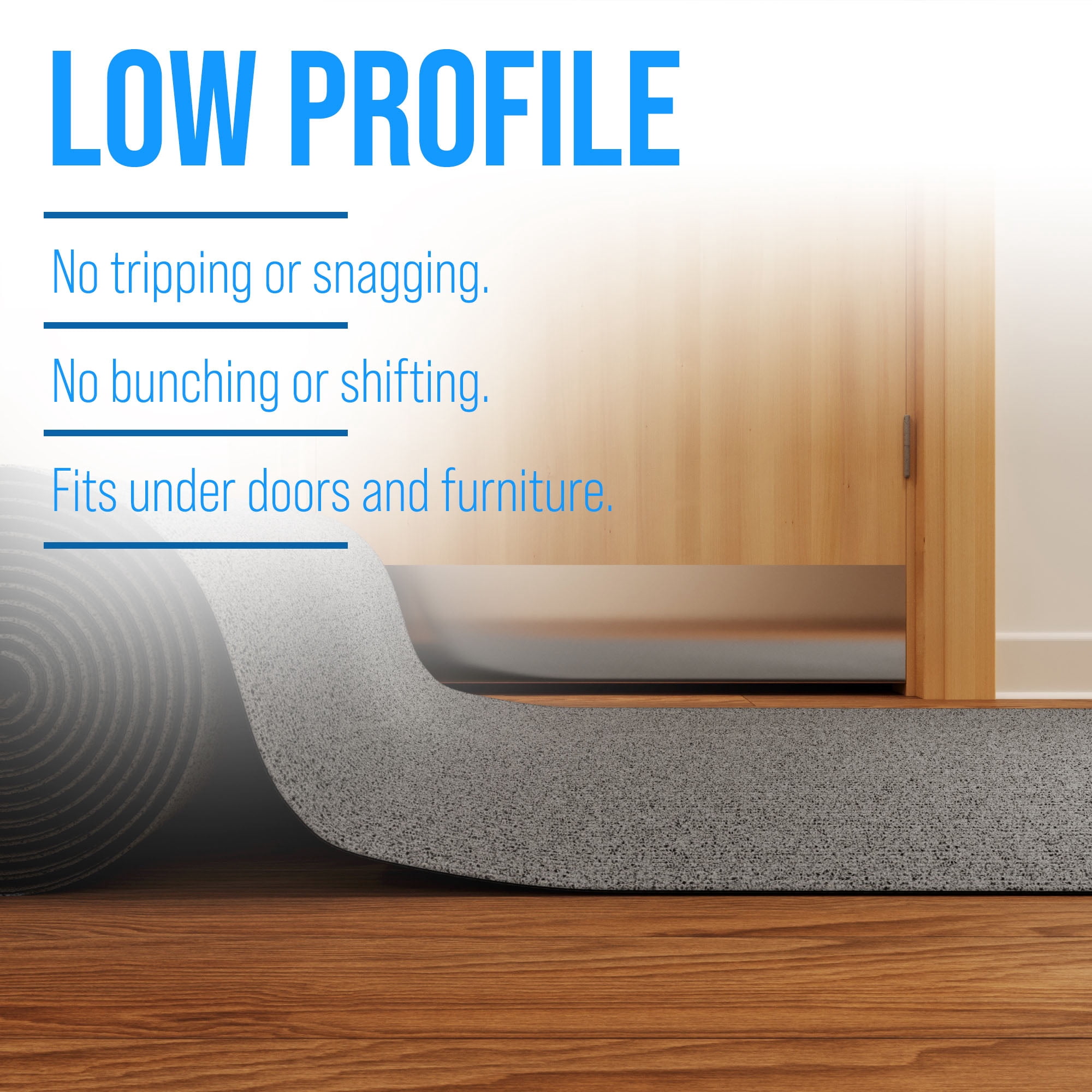 24 in. Wide x Cut-to-Length – Non-Slip, All-Weather, Heavy-Duty Utility Runner Rug – Absorbent, Dirt-Trapping, Kid and Pet Safe for Entryways and High-Traffic Areas, Gray
