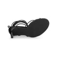 thumbnail image 5 of BLISSFUL STEP Lace Up Slingback Strappy Stiletto Heels Sandals for Women Black 7, 5 of 7