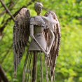 thumbnail image 6 of Antiqued Metal Garden Angel Statue Set of 2, Indoor Outdoor Angel Yard Art Decor Lawn Patio Decorations Holiday Decor Garden Gift Idea (2 Set), 6 of 7