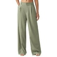 thumbnail image 2 of frariair ​2025 Women's Relaxed Fit Distressed Jeans High Rise Wide Leg Stretchy Denim Trousers​ Khaki, 2 of 8