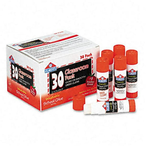 Elmer’s Scented Glue Sticks, Safe, Nontoxic School Glue, 30 Count (6g Each)