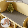 thumbnail image 3 of Aiho 66"Kids Bookshelf with Reading Nook , Toy Storage Organizer with 7 Cubes Bookcase & 4-Tier Book Racks & cushion, Toy Storage Organizer for Playroom Bedroom - Retro, 3 of 5