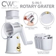 thumbnail image 2 of COOK WITH COLOR Cheese Grater Rotary, Cheese Shredder, Grater for Kitchen, Grey, 2 of 6