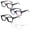 Transparent+Grey+Black+Purple, variant on OCCI CHIARI 4 Pack Reading Glasses for Women Men, Large Square Readers Black Frame with Spring Hinge, Mens Designer Reader Glasses(Black, 2.0)