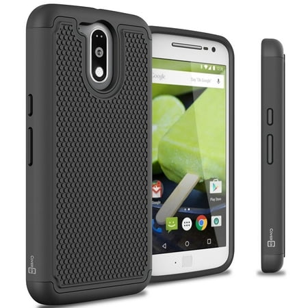 CoverON Motorola Moto G4 / Moto G4 Plus Case, HexaGuard Series Hard Phone (Best Case Moto G4 Plus)