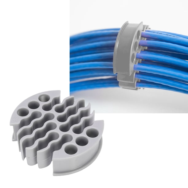 Bundler De Cable De Red, Soporte De Peine De Alambre Para Organizar Hasta 30 Cables A La Vez Con 30 Agujeros Para Cables Blindados De Gestión Fácil